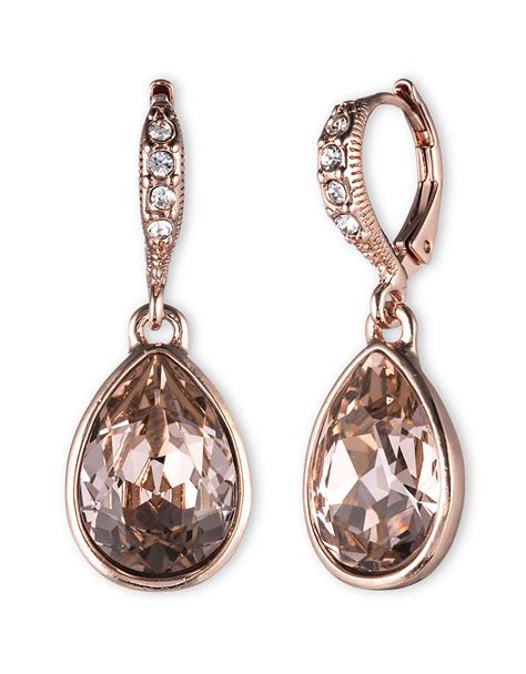 givenchy drop earrings rose gold|Givenchy gold drop earrings.